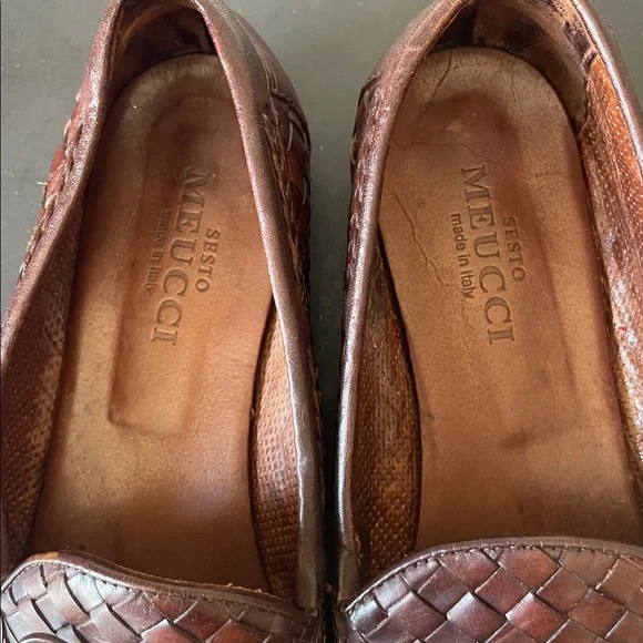 Sesto Meucci Vntg Nicole Iconic Woven Brown Leather Tassel Loafers. Size 8N. D6 - Picture 7 of 9